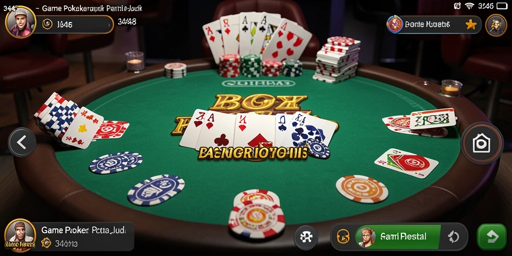 Tampilan gameplay seru di aplikasi Poker 3446.