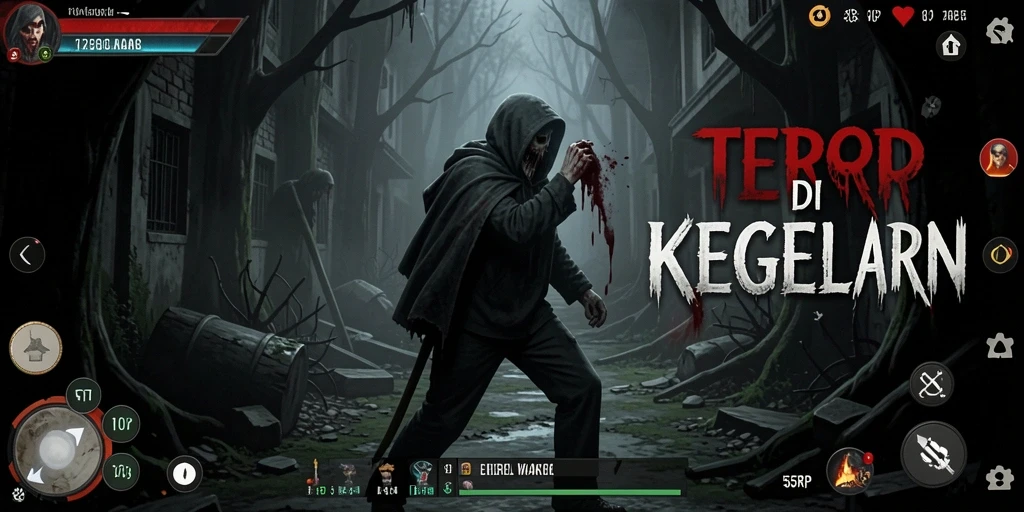 Gameplay 55RP yang mencekam dengan suasana horor yang kental.