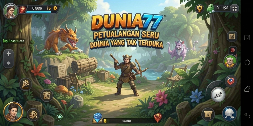 Tampilan gameplay DUNIA77 yang menarik dan penuh petualangan.