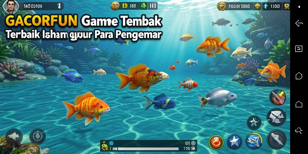 Screenshot menunjukkan serunya gameplay Tembak Ikan di GACORFUN.