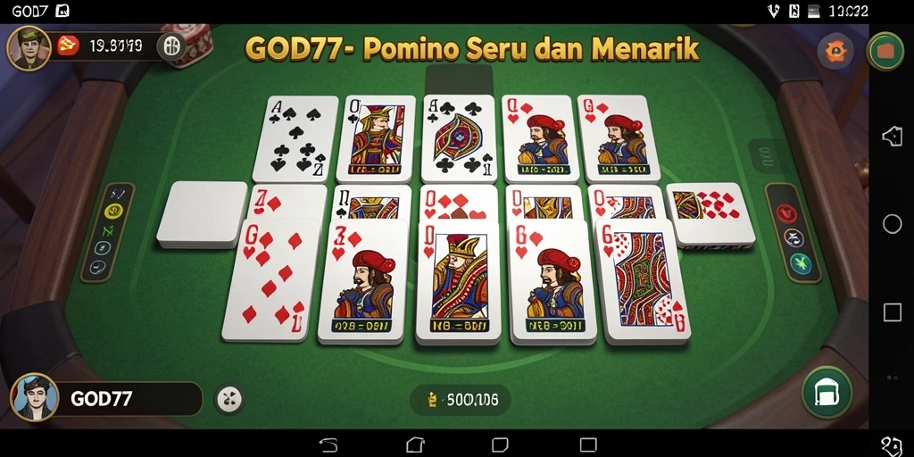 Screenshot menunjukkan gameplay menegangkan saat bermain Domino.