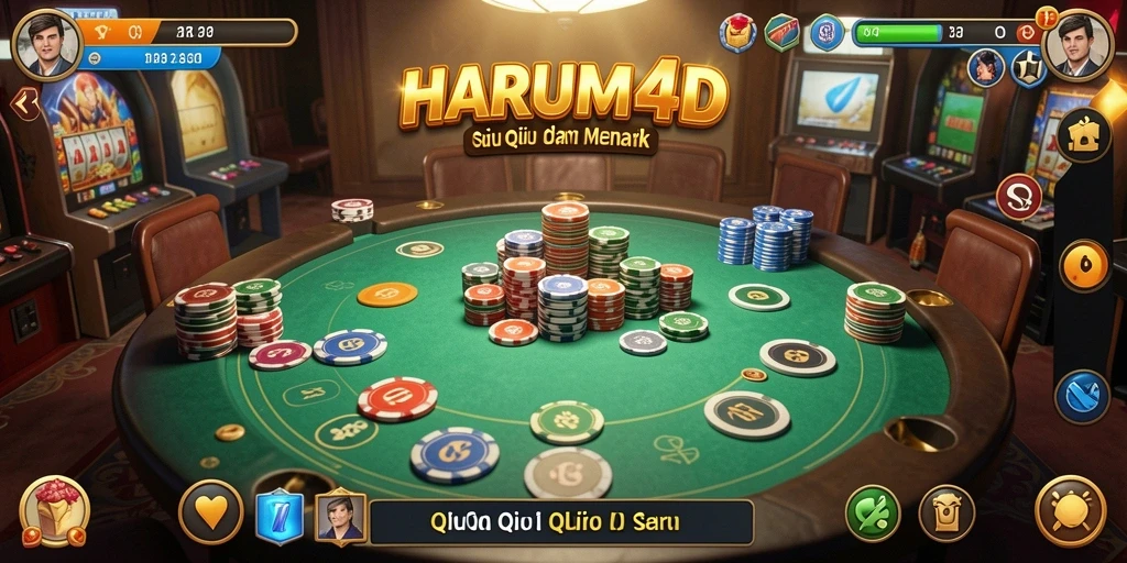 Tampilan gameplay seru HARUM4D yang penuh strategi QiuQiu.