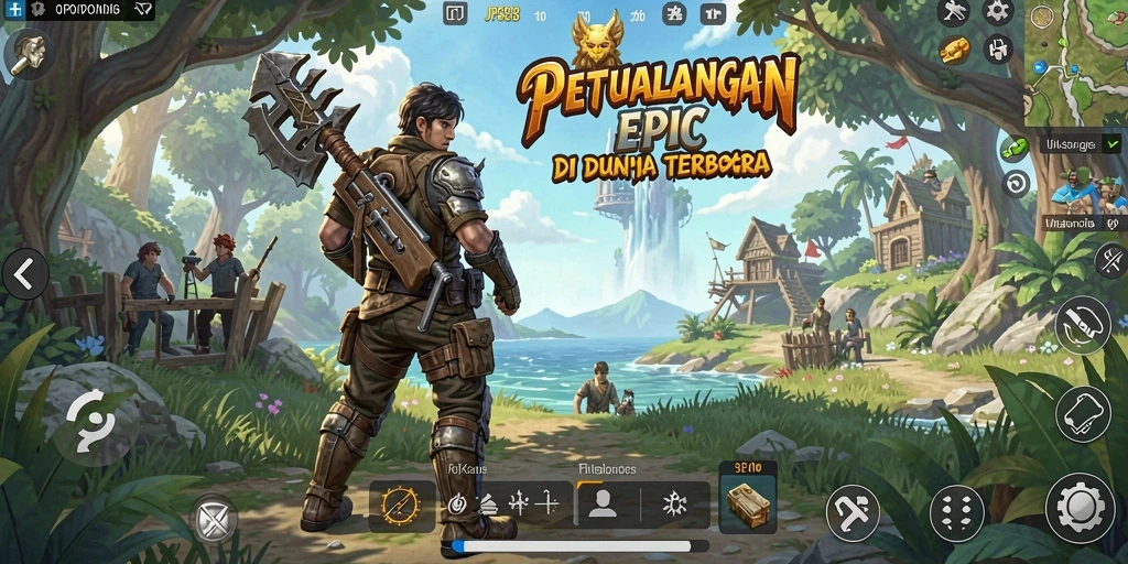 Screenshot gameplay JPS88 menampilkan keindahan dunia terbuka yang luas.