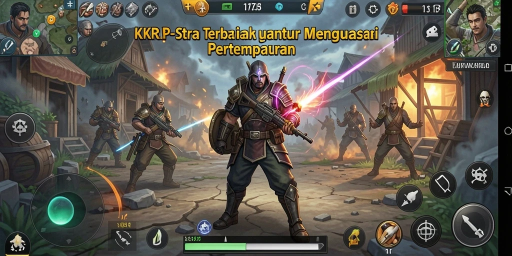 Tangkapan layar KKRP menunjukkan aksi strategi yang intens dan gameplay yang menantang.