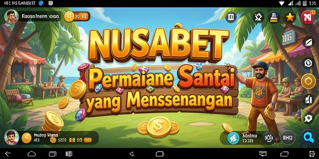 Tampilan gameplay menarik dari NUSABET yang menghibur dan santai.