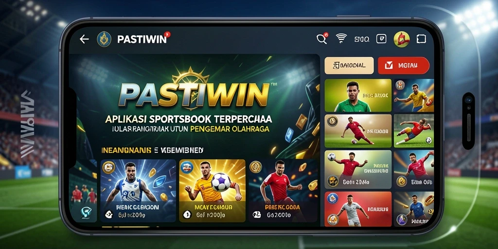 Tampilan gameplay PASTIWIN dengan berbagai pilihan taruhan olahraga.