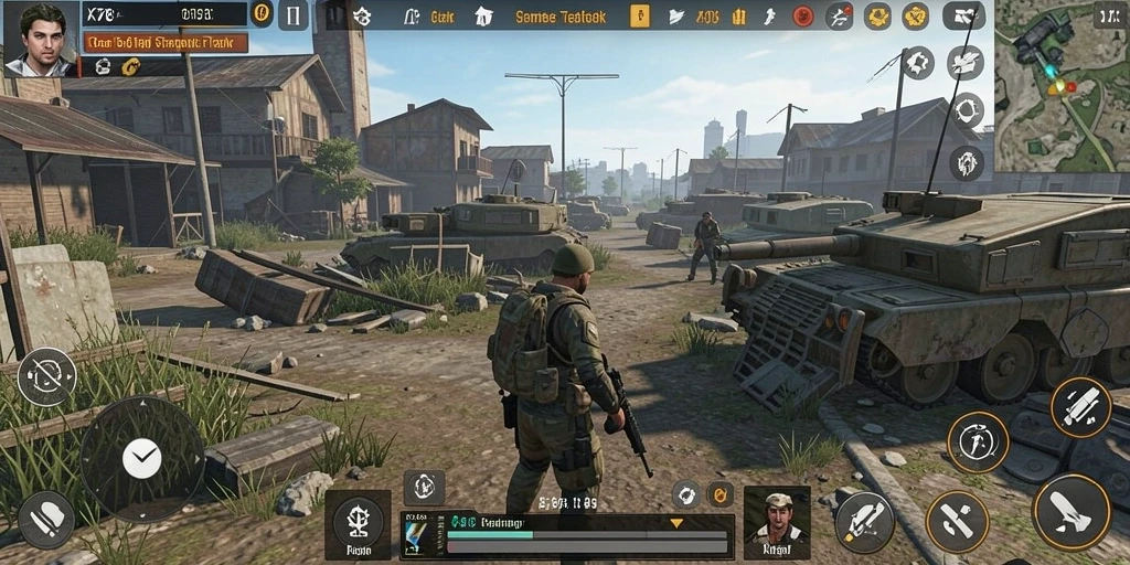 Tampilan gameplay mendebarkan dari X78 dengan elemen strategi.